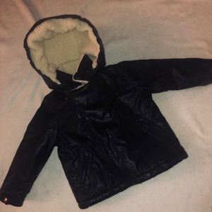Zara Baby boy black leather jacket